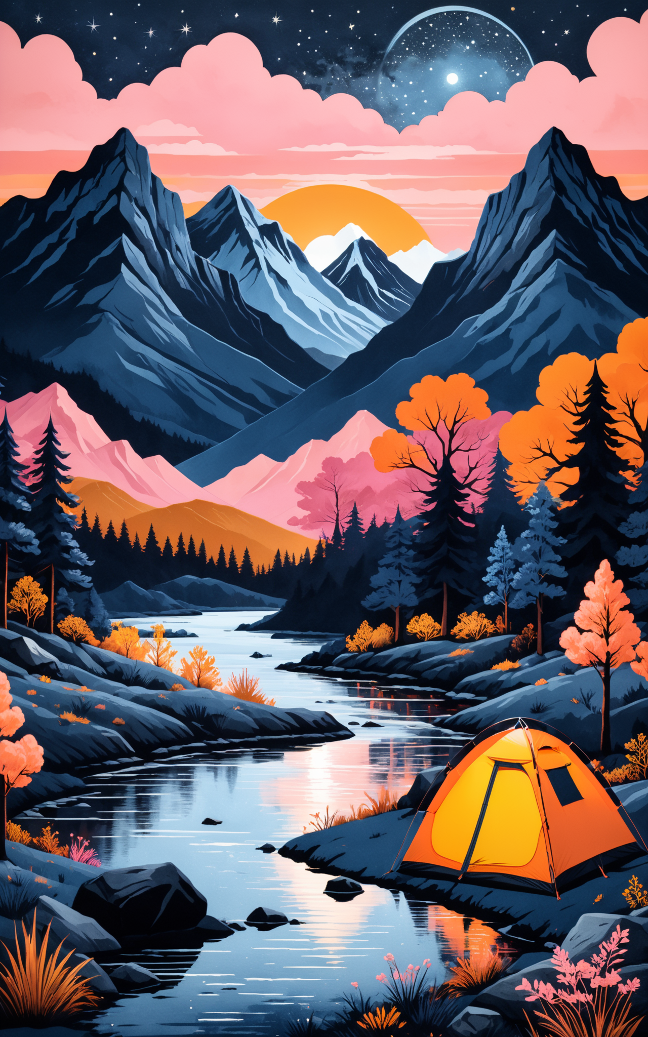 04252-2159693327-wild camp day in the park, in the style of dark indigo and amber, detailed nature depictions, dark gray and pink, screen printin.png